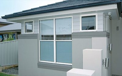 White house with double hung windows Double Hung Windows