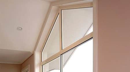 fixed lite window Angular fixed lite window in a peach color wall