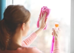cleaning window