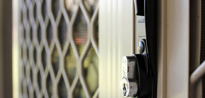 Security Screen In Sliding Door