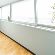 A Bright Room With Sliding Window