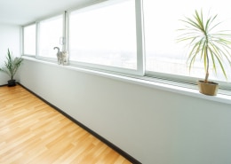 A Bright Room With Sliding Window