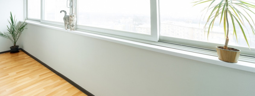 A Bright Room With Sliding Window