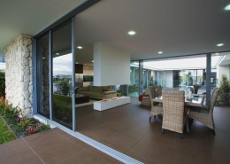 Sliding Door To A Room Close To The Dining Area